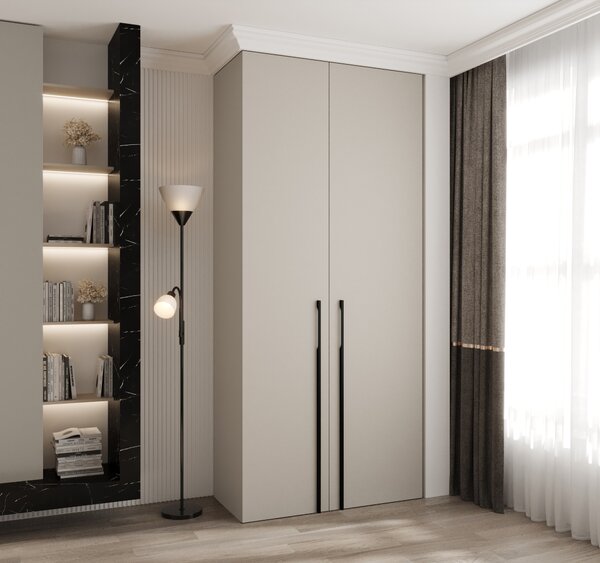 Ormar za garderobu 110 cm Carmela 50-3 (kašmir + crna)