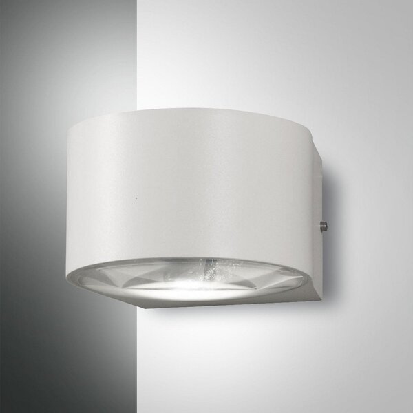 Lao LED vanjska zidna svjetiljka, 2 žarulje, aluminij, kristalno staklo