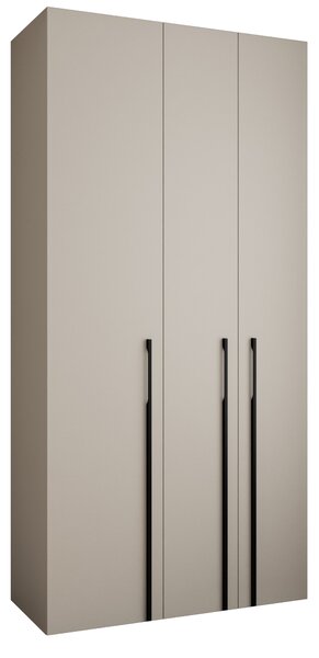 Ormar za garderobu 120 cm Carmela 50-3 (kašmir + crna)
