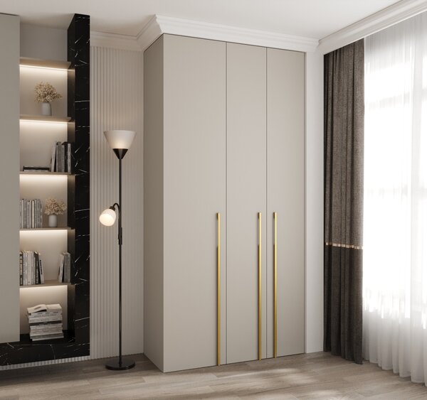 Ormar za garderobu 120 cm Carmela 40-3 (kašmir + zlatna)