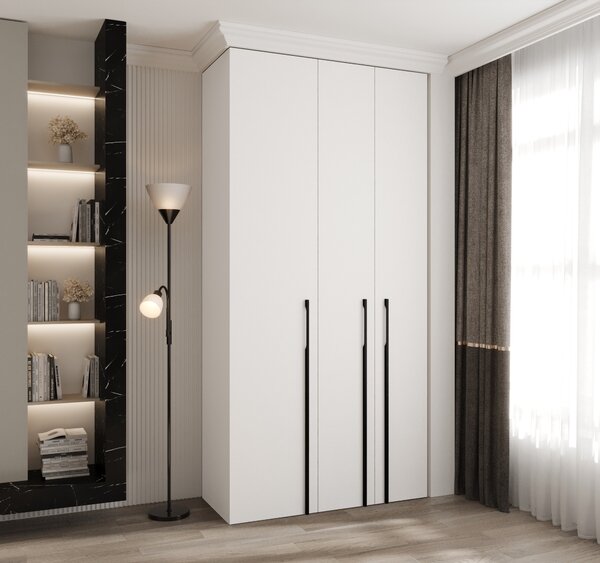 Ormar za garderobu 120 cm Carmela 40-3 (bijela + crna)
