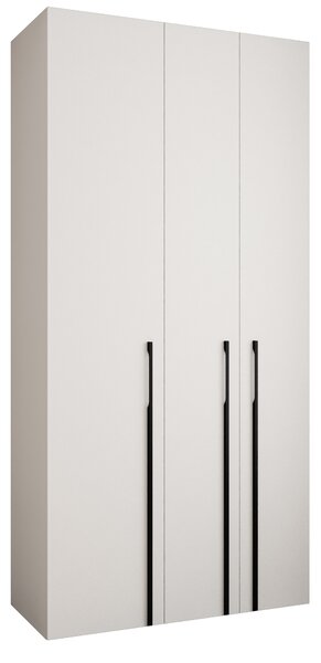 Ormar za garderobu 120 cm Carmela 40-3 (bijela + crna)