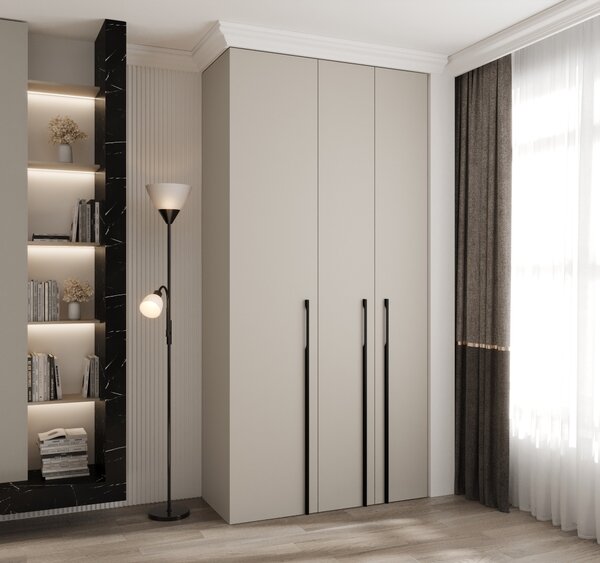 Ormar za garderobu 120 cm Carmela 50-3 (kašmir + crna)