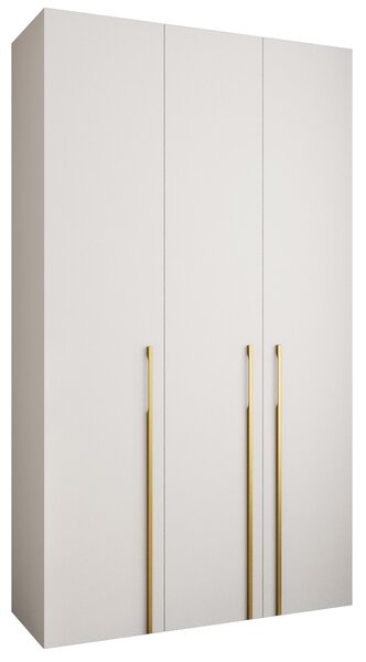 Zondo.hr Ormar za garderobu 140 cm Carmela 40-3 (bijela + zlatna). Akcija -21%. 1126606