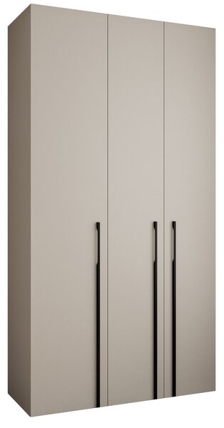 Ormar za garderobu 130 cm Carmela 40-3 (kašmir + crna)