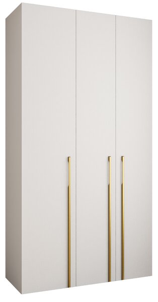 Ormar za garderobu 130 cm Carmela 40-3 (bijela + zlatna)