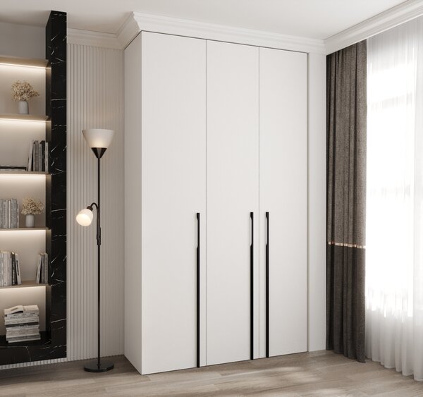 Ormar za garderobu 140 cm Carmela 50-3 (bijela + crna)