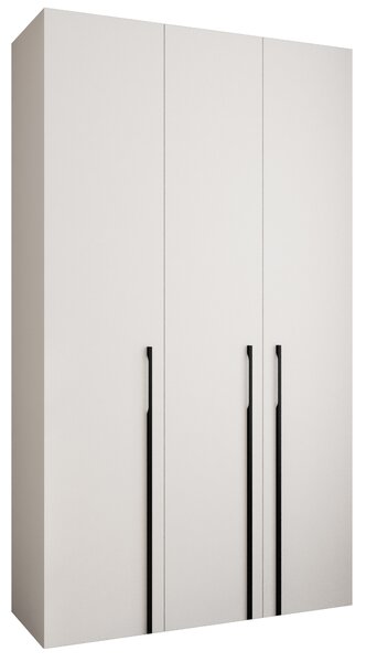 Ormar za garderobu 140 cm Carmela 50-3 (bijela + crna)