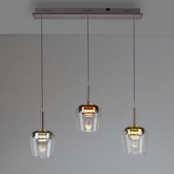 Q-Smart-Home Paul Neuhaus Smart LED viseća svjetiljka Q-Kon multicolor 3 žarulje, prigušiva, Višebojno, Dnevni boravak/blagovaonica, Metal