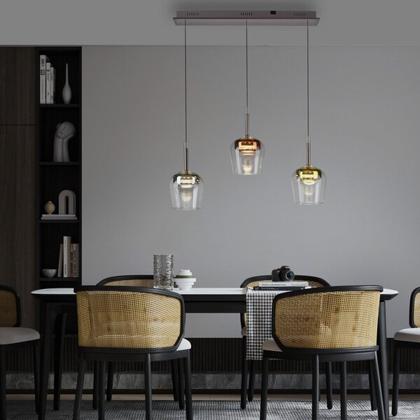 Q-Smart-Home Paul Neuhaus Smart LED viseća svjetiljka Q-Kon multicolor 3 žarulje, prigušiva, Višebojno, Dnevni boravak/blagovaonica, Metal