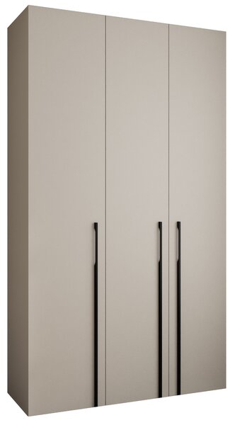 Ormar za garderobu 140 cm Carmela 40-3 (kašmir + crna)