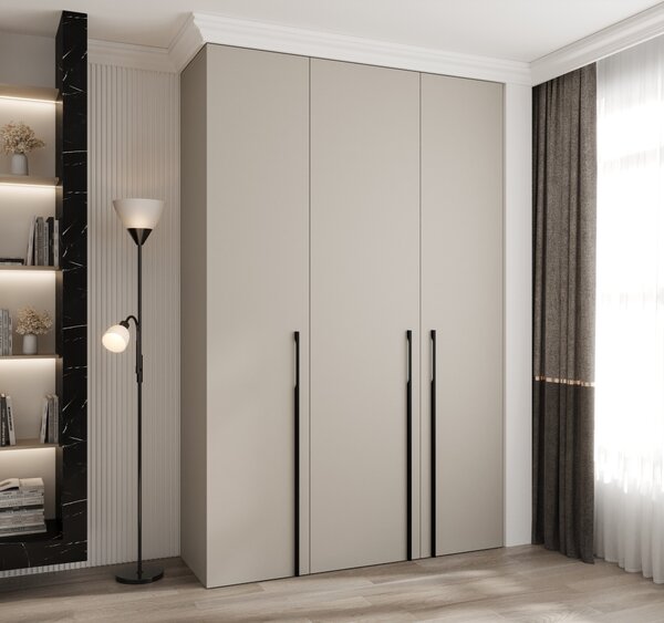 Ormar za garderobu 160 cm Carmela 40-3 (kašmir + crna)