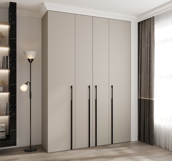 Ormar za garderobu 170 cm Carmela 50-3 (kašmir + crna)