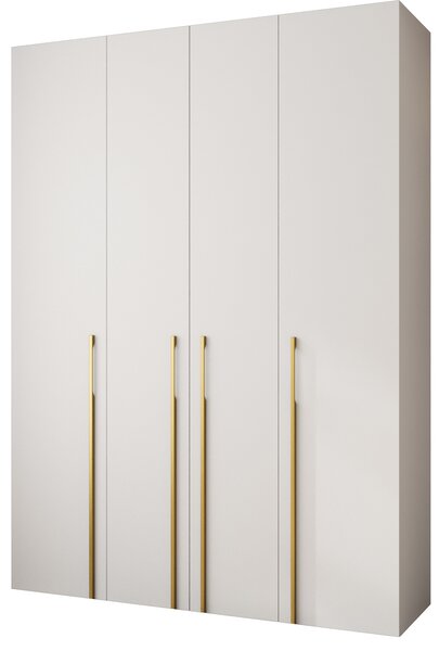 Ormar za garderobu 180 cm Carmela 50-3 (bijela + zlatna)