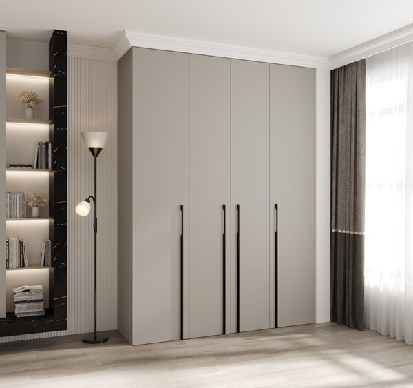 Ormar za garderobu 180 cm Carmela 50-3 (kašmir + crna)