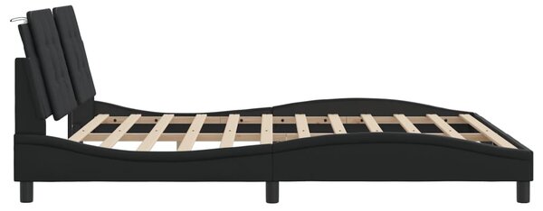 Okvir kreveta s LED-om bez madraca Zadar crni 180 x 200 cm - Crna / 180 x 200 cm