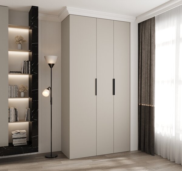 Ormar za garderobu 120 cm Carmela 40-4 (kašmir + crna)