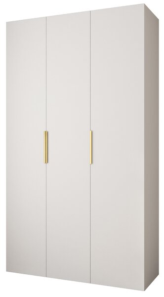 Ormar za garderobu 140 cm Carmela 40-4 (bijela + zlatna)