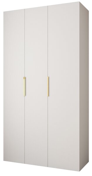 Ormar za garderobu 130 cm Carmela 50-4 (bijela + zlatna)