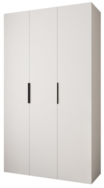 Zondo.hr Ormar za garderobu 140 cm Carmela 40-4 (bijela + crna). Akcija -20%. 1126649