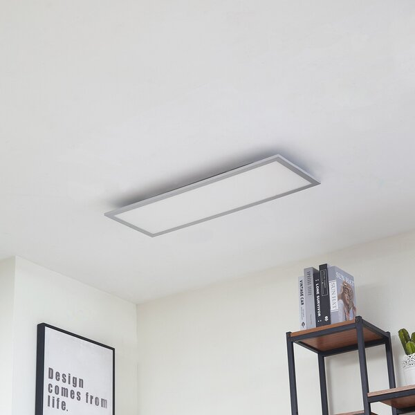 Arcchio LED panel Lyndra, 80 cm, srebrna, aluminij, prigušiva, CCT, prigušiva, Metalik, Dnevni boravak/blagovaonica, Aluminij