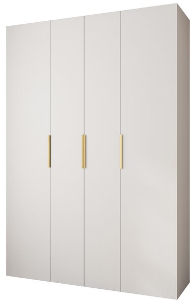 Ormar za garderobu 180 cm Carmela 50-4 (bijela + zlatna)