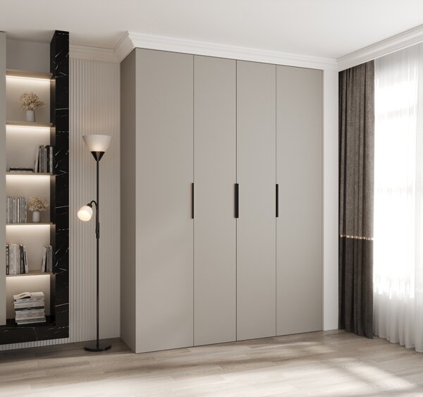 Ormar za garderobu 180 cm Carmela 40-4 (kašmir + crna)