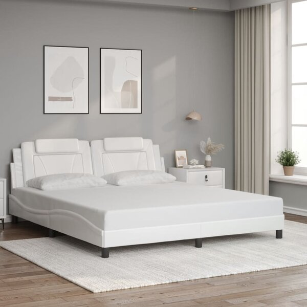 Okvir kreveta Viana s LED-om bez madraca bijeli 180x200 cm - Bijela / 180 x 200 cm