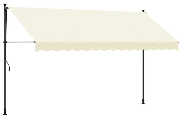 Tenda na uvlačenje krem 350 x 150 cm od tkanine i čelika - Krema / 350 x 150 cm