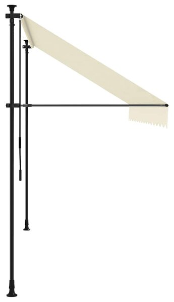 Tenda na uvlačenje krem 350 x 150 cm od tkanine i čelika - Krema / 350 x 150 cm