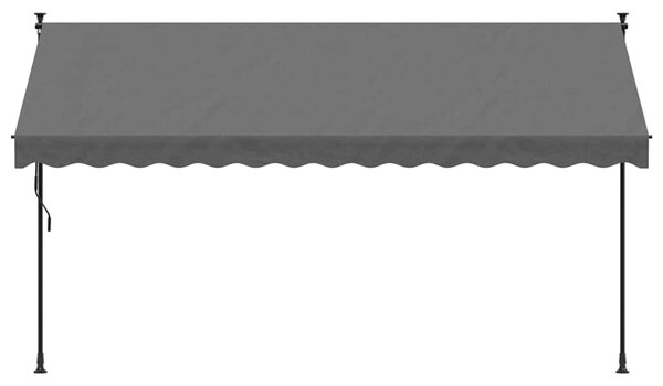 Tenda na uvlačenje antracit 350 x 150 cm od tkanine i čelika - Antracitno siva / 350 x 150 cm