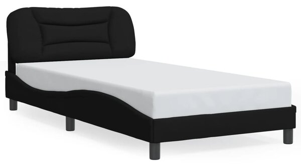 Okvir kreveta s LED-om bez madraca Hvar crni 100x200 cm od tkanine - Crna / 100 x 200 cm