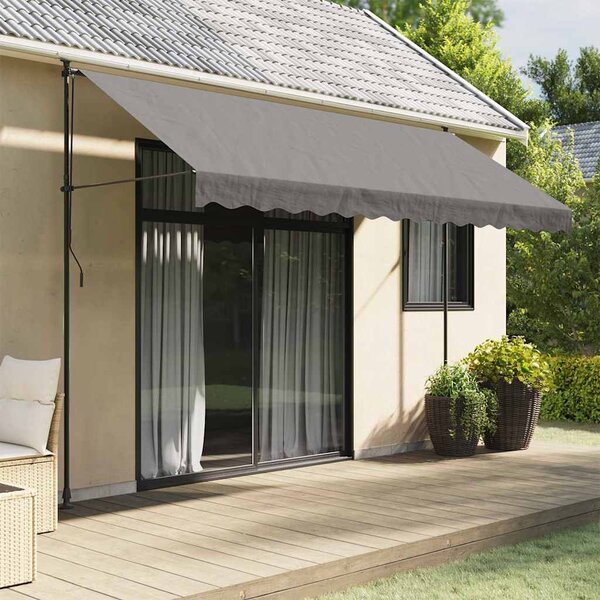 Tenda na uvlačenje antracit 350 x 150 cm od tkanine i čelika - Antracitno siva / 350 x 150 cm