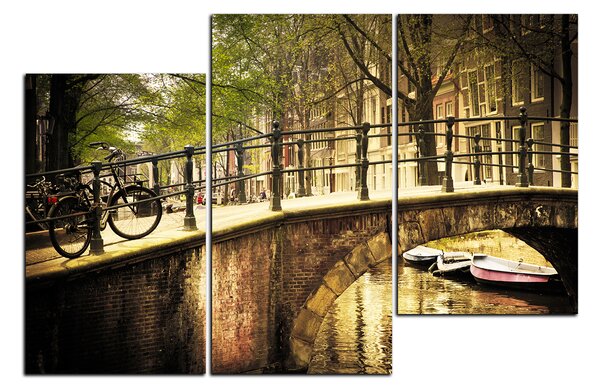 Slika na platnu - Romantični most preko kanala 1137D (90x60 cm)