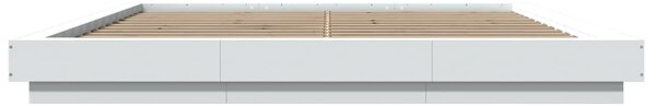 Okvir kreveta LED bijeli 200 x 200 cm konstruirano drvo - Bijela / 200 x 200 cm