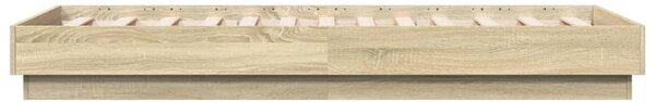 Okvir kreveta s LED svjetlima boja hrasta sonome 75 x 190 cm - Smeđa / 75 x 190 cm