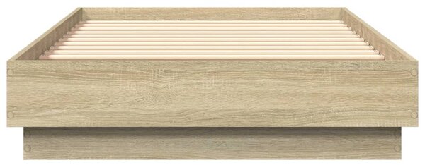 Okvir kreveta s LED svjetlima boja hrasta sonome 75 x 190 cm - Smeđa / 75 x 190 cm