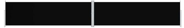 Uvlačiva bočna tenda crna 180 x 1200 cm - Crna / 180 x 1200 cm
