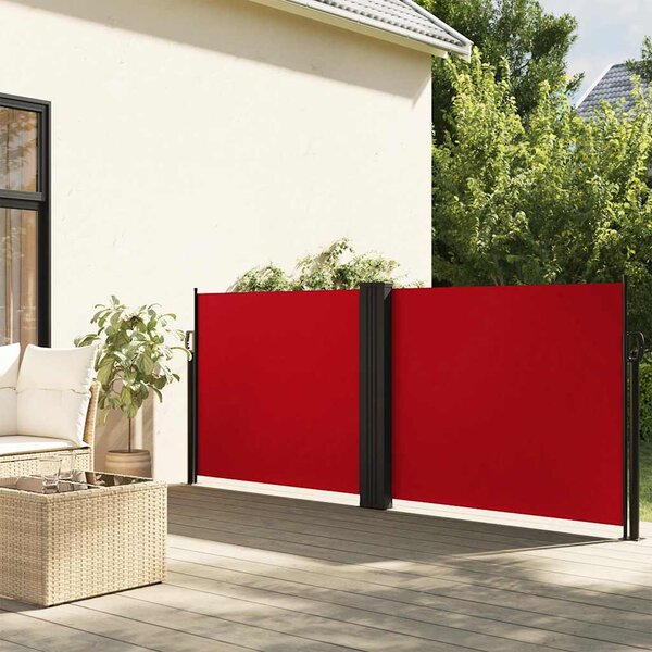 Uvlačiva bočna tenda 120 x 600 cm crvena - Crvena / 117 x 600 cm