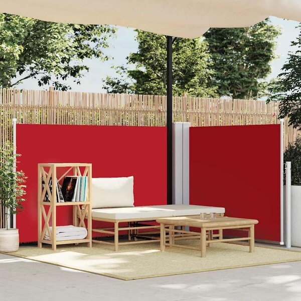 Uvlačiva bočna tenda 120 x 600 cm crvena - Crvena / 117 x 600 cm