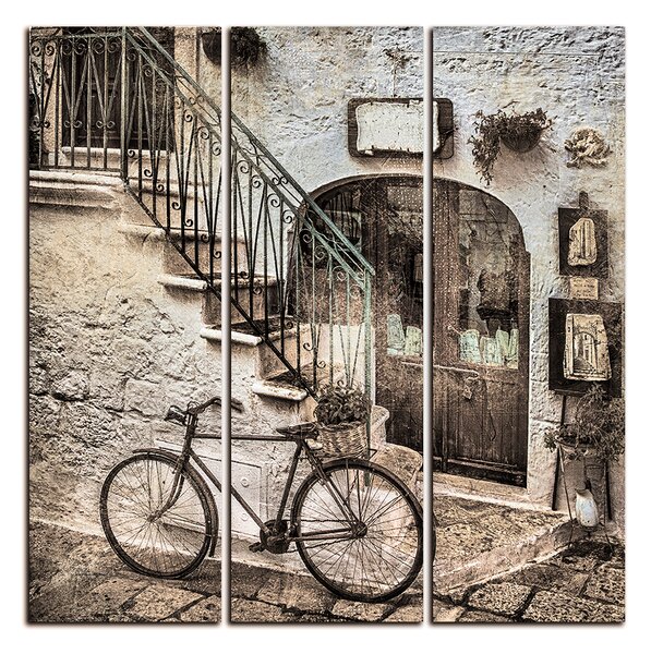 Slika na platnu - Stara ulica u Italiji - kvadrat 3153FB (75x75 cm)