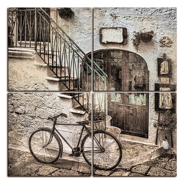 Slika na platnu - Stara ulica u Italiji - kvadrat 3153FE (60x60 cm)