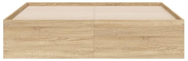 Okvir kreveta s ladicama boja hrasta sonome 150 x 200 cm drveni - Smeđa / 150 x 200 cm
