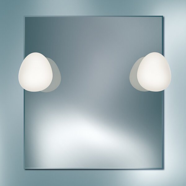 Foscarini Gregg piccola ogledalo svijetlo bijelo, prigušiva, Bijela, kupaonica, Staklo