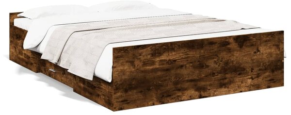 Okvir kreveta s ladicama boja hrasta 140x190 cm - Smeđa / 140 x 190 cm