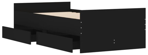 Okvir kreveta s ladicama crni 90 x 190 cm - Crna / 90 x 190 cm
