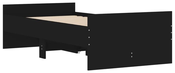 Okvir kreveta s ladicama crni 90 x 190 cm - Crna / 90 x 190 cm