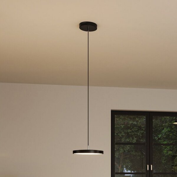 Paulmann Hildor LED viseća svjetiljka, Zigbee, crna, prigušiva, Crno, Dnevni boravak/blagovaonica, Metal