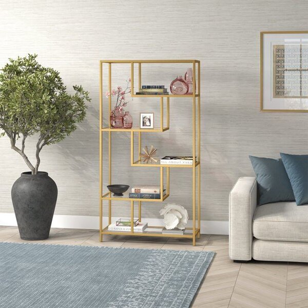 Zondo.hr Regal Byat 30 (zlatna + staklo). Akcija -30%. 1127411