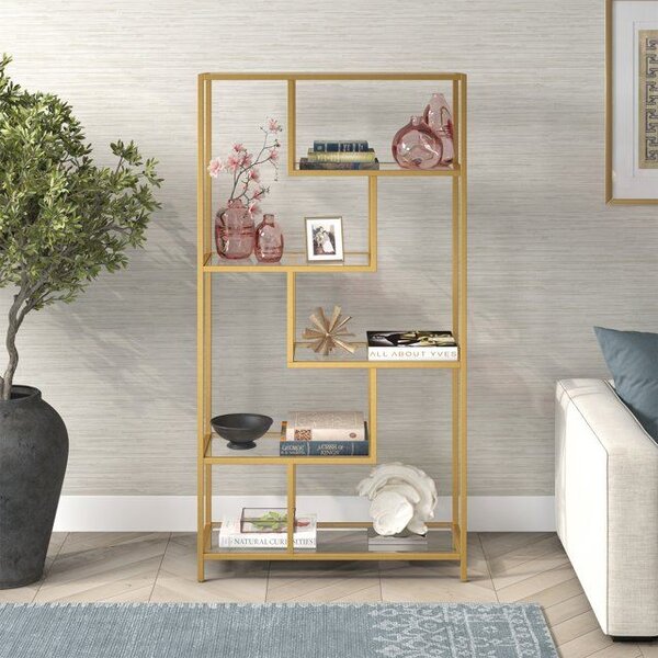 Zondo.hr Regal Byat 30 (zlatna + staklo). Akcija -30%. 1127411